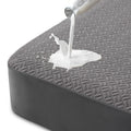 Hanherry 100% Waterproof Mattress Protector King Size - Grey, Mattress Cover 3D Air Fabric Cooling Mattress Pad Cover Smooth Sof