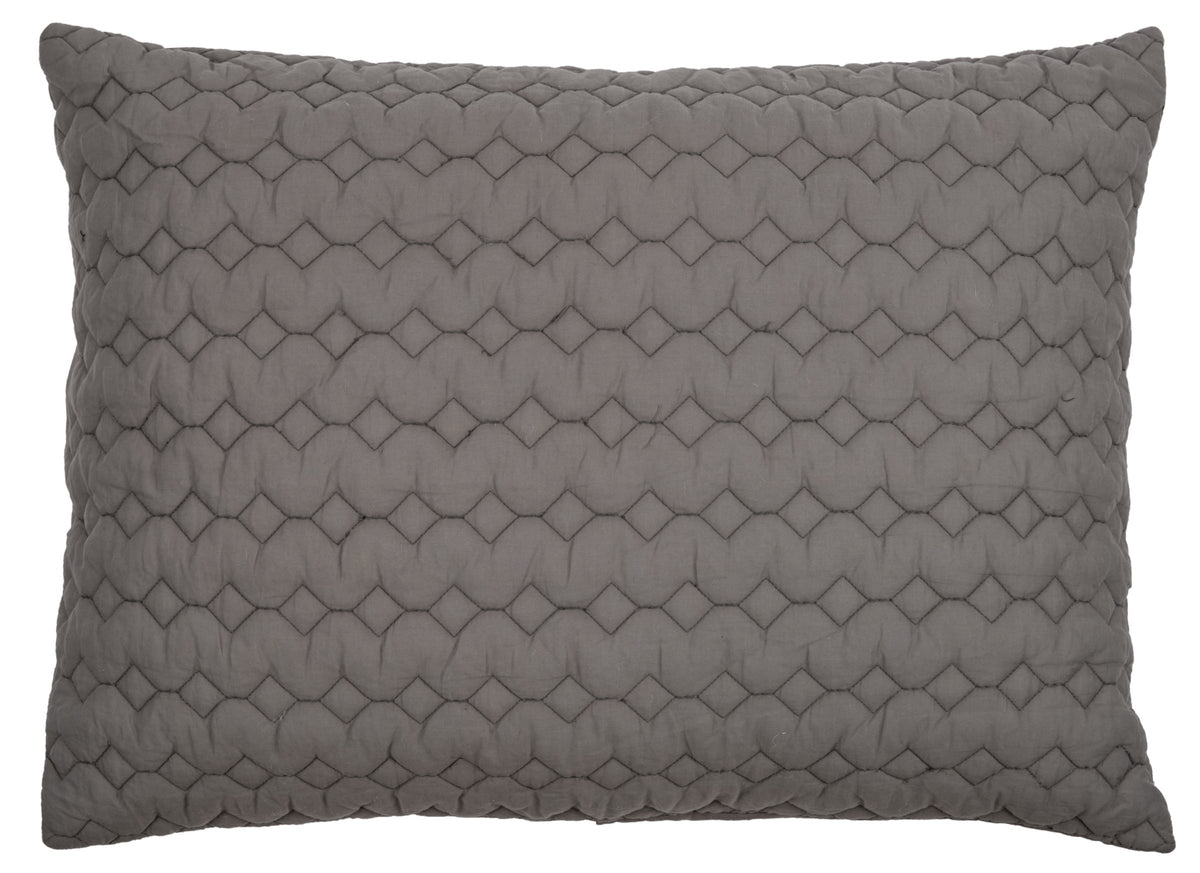 Rizzy Home | BT1801 | 20&quot;x36&quot; Gray/Neutral/Geometrical King Sham