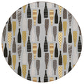 Dalyn Rugs Kendall Ke12 Gray 8' X 8' Indoor Outdoor Round Rug, Easy Clean, Machine Washable, Non Shedding, Bedroom, Living Room, Dining Room, Kitchen, Patio Rug Rug