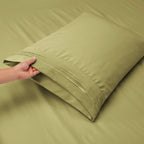 Clara Clark King Sheets, 6 Piece Set - Hotel Luxury Sheets For King Size Bed, Super Soft Bedding Sheets & Pillowcases, King Size Sheets, Sage Green