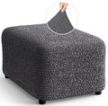 PAULATO BY GA.I.CO. Ottoman Cover - Ottoman Stool Cover - Ottoman Pouf Slipcover - Soft Fabric Slipcover - 1-Piece Form Fit Stre