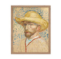Poster Master Vintage Van Gogh Poster - Retro Self-Portrait with a Straw Hat Painting Print - Potato Peeler Art - Gift for Men, 
