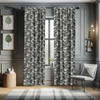 Ambesonne Camouflage Window Curtains, Monochrome Attire Pattern Camouflage Inside Vegetation Fashion Design Print, Lightweight D