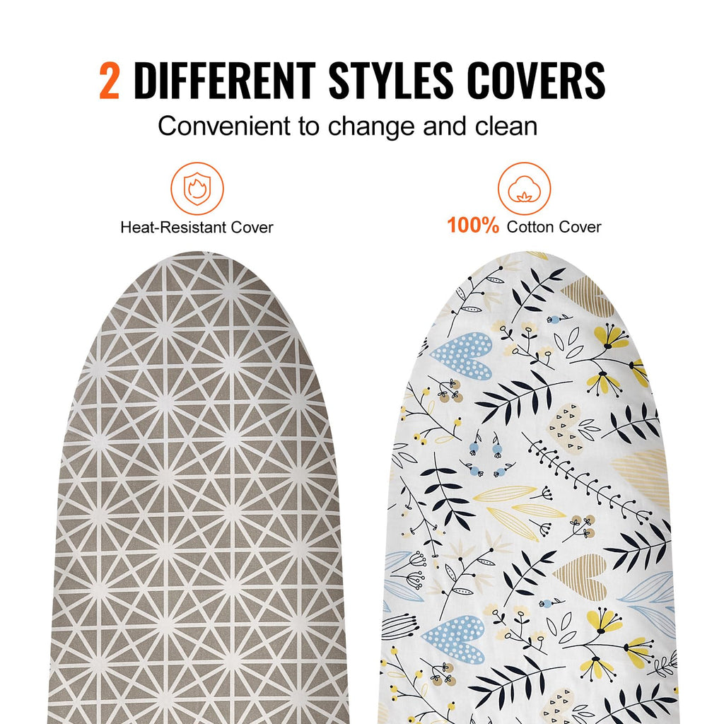Vevor Ironing Board With Large 51 X 13 Ironing Surface, Thickened 4 Layers Iron Board With Heat Resistant Cover And 100% Cotton
