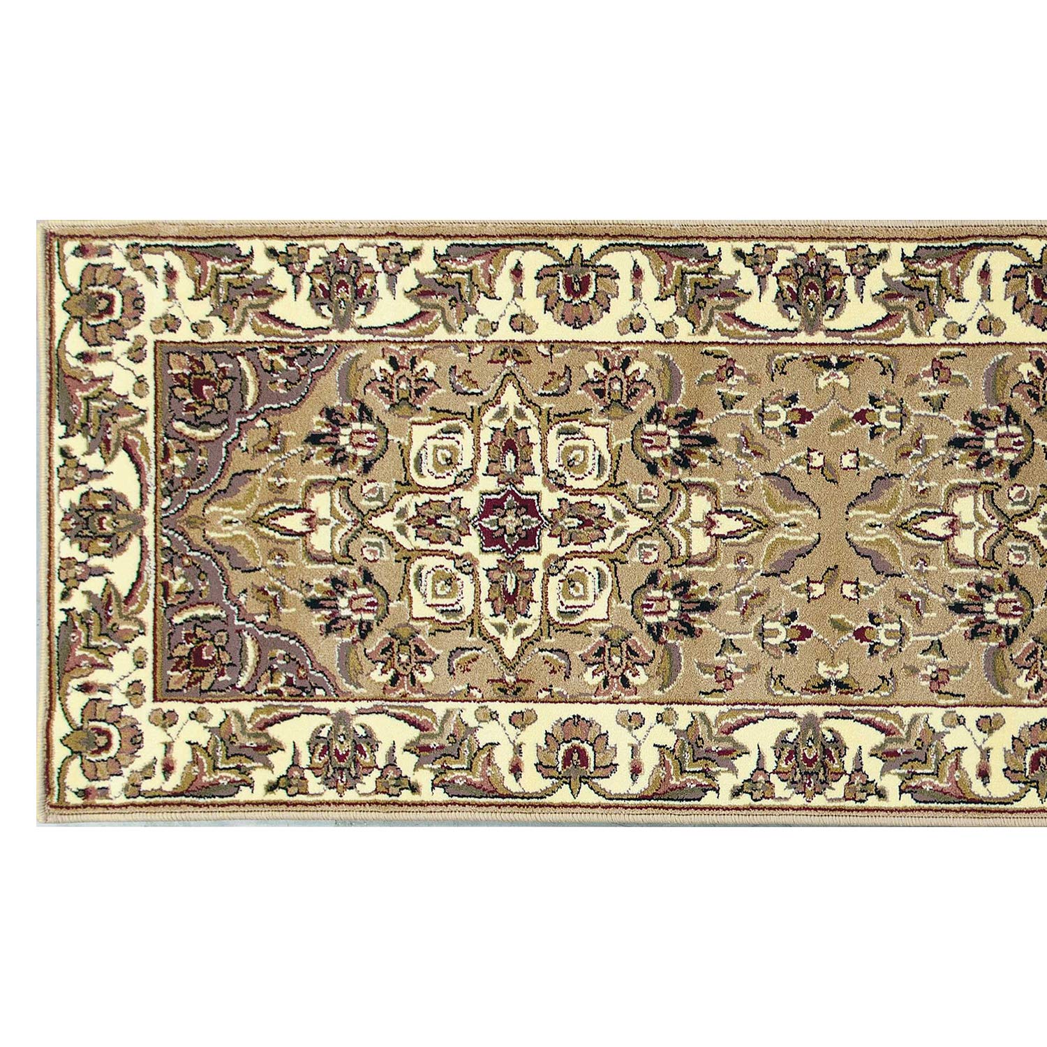 HomeRoots Decor 2'2-inch x 7'11-inch Runner Polypropylene Beige/Ivory Area Rug