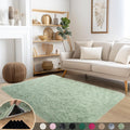Mugorn Green Rugs for Bedroom, 3x5 Feet Fluffy Area Rugs for Living Room, Soft Shag Kids Rug Small Carpet with 4 Non-Slip Rug Pa