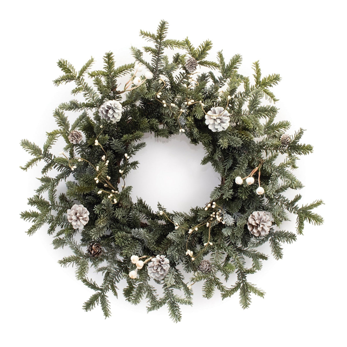 Frosted Pine Cone Berry Artificial Christmas Wreath - 27    - Unlit