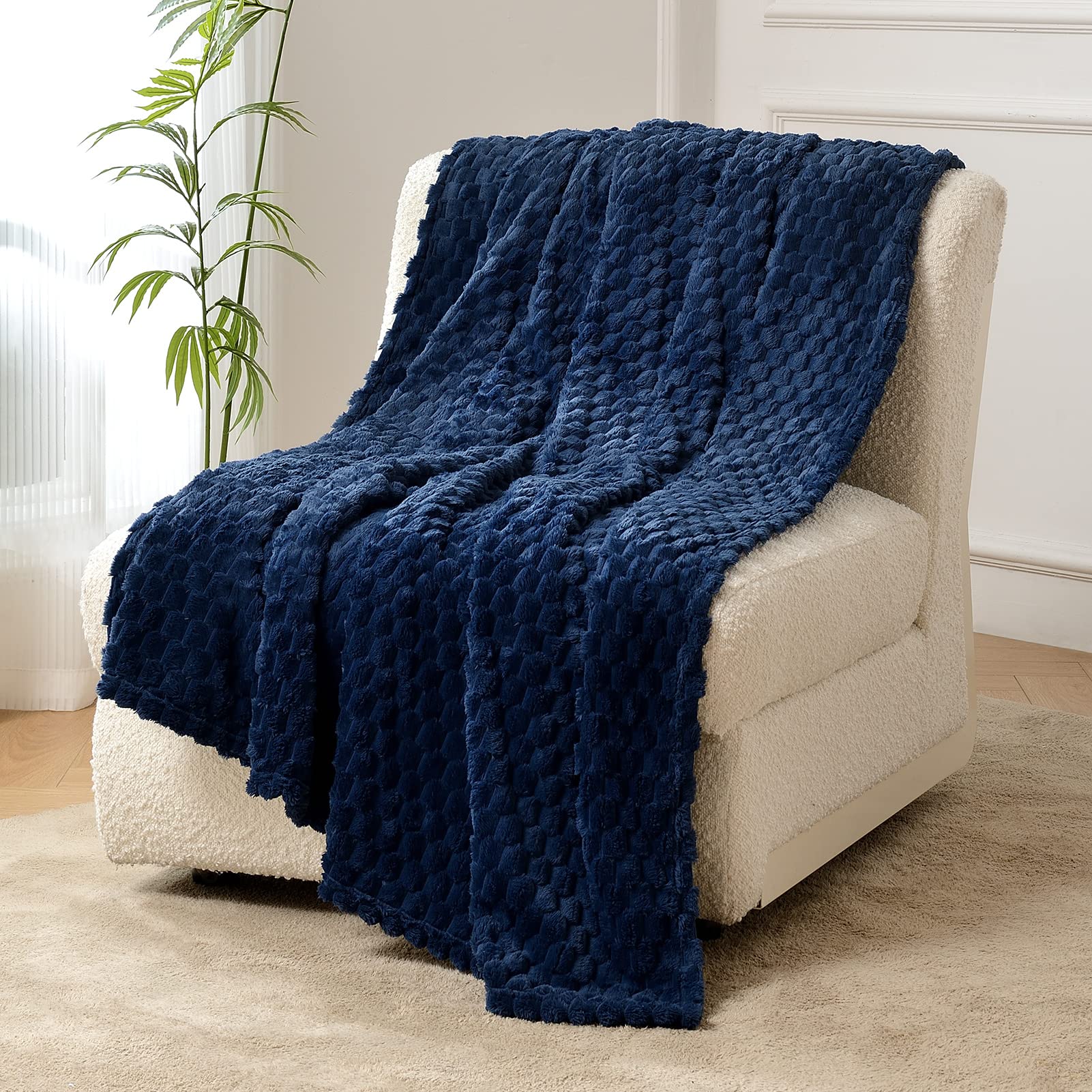 Fy Fiber House Fleece Blanket King Size For Bed 300Gsm Super Soft Plush Fuzzy Blankets And Throws For Sofa Couch Office, 90X108