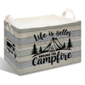 CIAEXRN Camping Storage Basket  Life Is Better Around the Campfire
