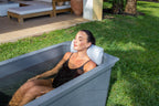 Headrest Pillow For Patio Chaise Lounge, In Pool Lounger On Ledge With Non-Slip Weighted Tail And Cellphone Pocket, Quick Drying