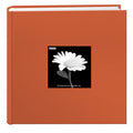 Fabric Frame Cover Photo Album 200 Pockets Hold 4x6 Photos, Tangerine Orange