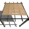 Alion Home Outdoor Pergola Sun Shade Cover Cloth Patio Canopy Hdpe Permeable With Grommets (10' X 12', Walnut)