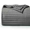 Phf Soft Waffle Weave Blanket King Size 104X90 - Lightweight And Breathable Woven Blankets Perfect For Summer - Great Decor For