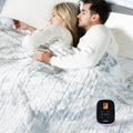Woomer Heated Blanket Twin Size Electric Blanket 77'X 84', Soft Faux Fur Fast Heating Blanket, 10 Heating Levels & 0.5-12H Aut
