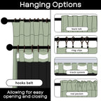 Panelsburg Light Blocking Curtains For Bedroom Aesthetic Room Decor Boho Cute Blackout Curtains For Sliding Glass Door 2 Panels,