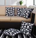 Airwill Cotton Panda Themed Cushion Covers For Cushions & Pillows (Black/White, Pack Of 5)