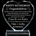 Retirement Gift for Women Men Crystal Best Retirement Gifts Keepsake Meaningful Farewell Gifts for Friends Leaving Gifts Plaque 