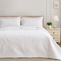 Exclusivo Mezcla Twin Quilt Bedding Set, Lightweight White Quilts Twin Size For All Seasons, Soft Microfiber Bedspreads Coverlet