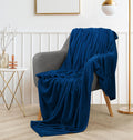Utopia Bedding Navy Fleece Blanket Throw Size Lightweight Fuzzy Soft Anti-Static Microfiber Bed Blanket (60X50 Inch)