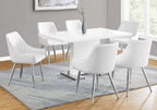 Monarch Specialties High Glossy White Dining Table, 35 x 60-Inch