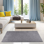 Pet Friendly Solid Color Area Rugs Grey - 9' X 12' Rectangle, Indoor, Stain Resistant, Perfect For Living Room, Bedroom, Dining
