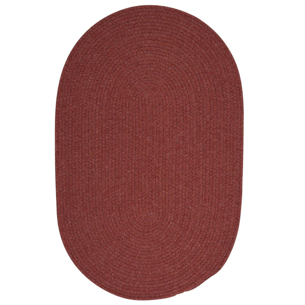 Solid Wool Blend Rosewood Rug Rug Size: Oval 5' X 7'