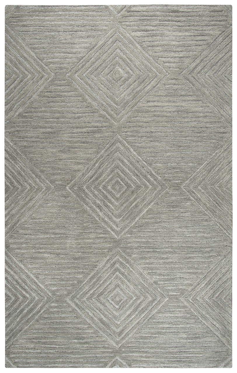 Geneva 8' X 10' Solid Gray/Ivory Hand-Tufted Area Rug