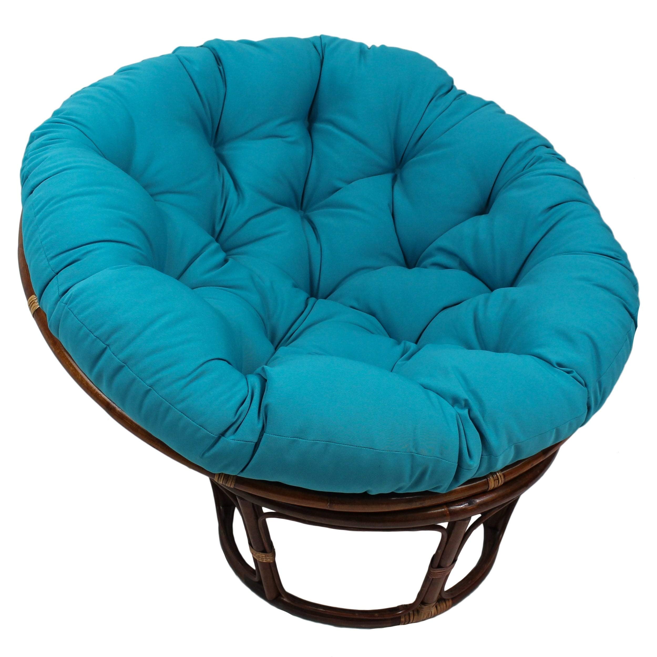 Blazing Needles Twill Papasan Cushion, 48" x 6" x 48", Ruby Red