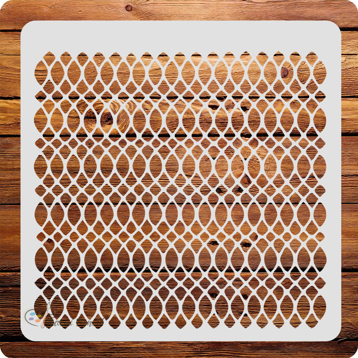 Kachi Pencil Pattern Design Craft Stencil for Art and Painting, Size 6 x 6 inch Reusable Stencil for Painting, Fabric, Glass, Wa