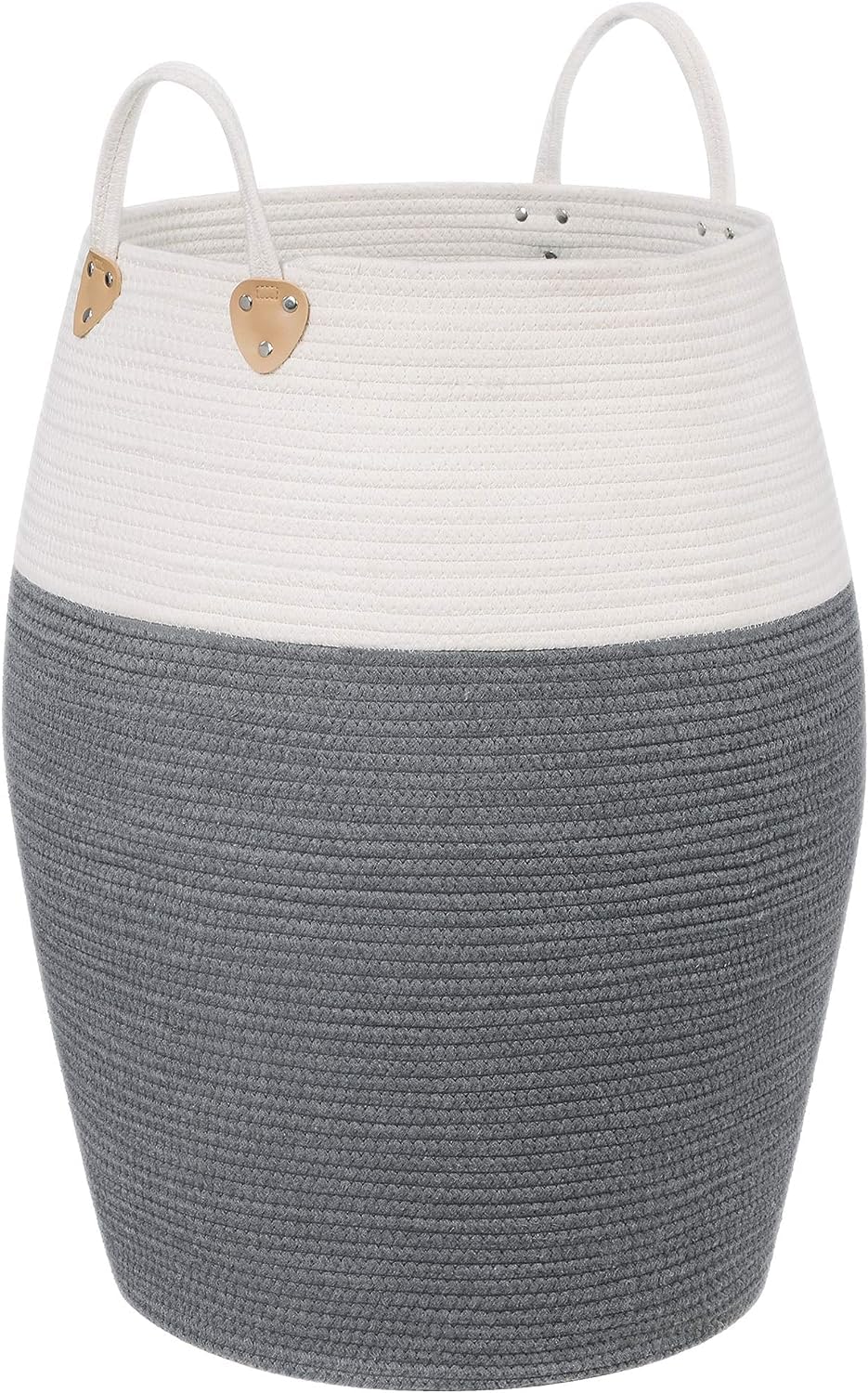 MAPPLE CREATION Cotton Rope Laundry | Woven Storage Basket | Large Cotton Rope Basket | Childrens Room | Toy Basket | Laundry B