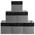 13 x 13 Inch Fine Linen Storage Bins with Handles,Fabric Cube Boxs,Collapsible Basket Organizers for Shelves for Home, Closet Dr