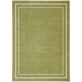 Nourison Essentials Indoor/Outdoor Solid Bordered Green Ivory 6' X 9' Area Rug, Easy Cleaning, Non Shedding, Bed Room, Living Ro