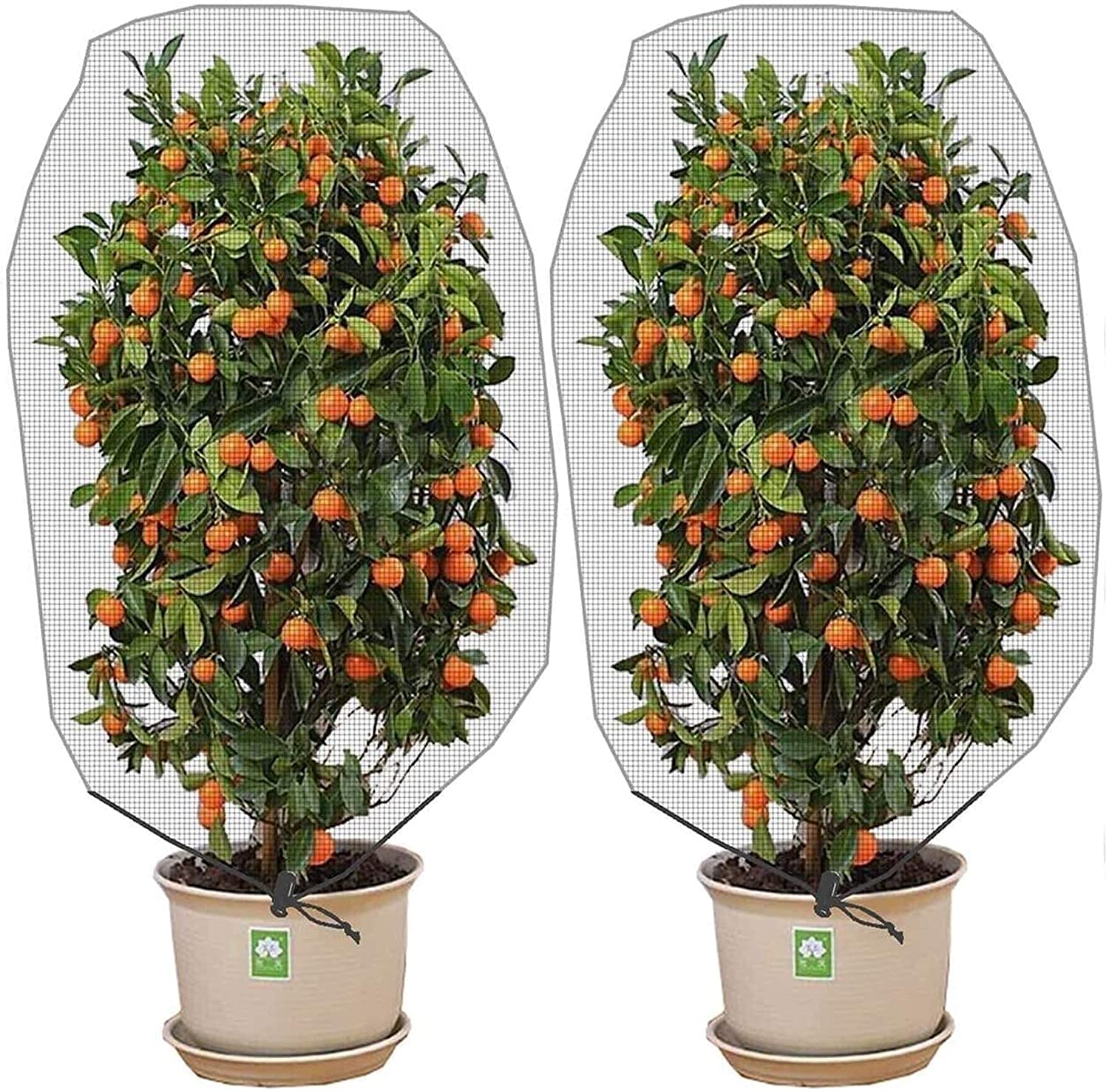 Alpurple Insect Bird Barrier Netting Mesh With Drawstring - Garden Bug Netting Plant Cover For Protect Plant Fruits Flower From