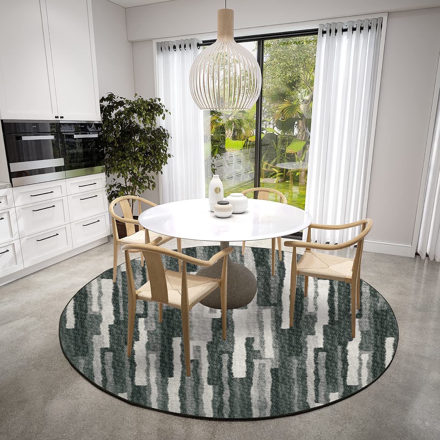 Dalyn Rugs Brisbane Br7 Bold Retro Stiped Midnight 8' X 8'