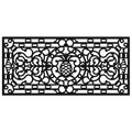 Calloway Mills 900082248 Pineapple Heritage Rubber Doormat, 2' X 4', Black