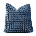 Cocoploceus 1 Piece Euro Sham Blue Pillow Covers 24X24 Decorative Farmhouse Pillow Covers Velvet Square Cushion Covers Soft Bubb