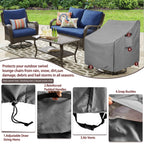 Okcool Outdoor Swivel Chair Cover 2 Pack,Outdoor Furniture Patio Chair Covers Waterproof Clearance,(30'' W X 34'' D X 38.5'' H)