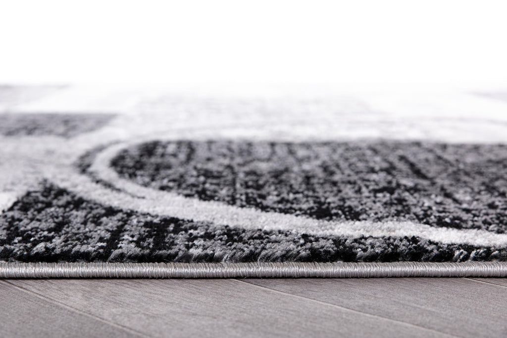 Rugshop Contemporary Abstract Circle Design Soft Area Rug 3'3'' X 5' Cream