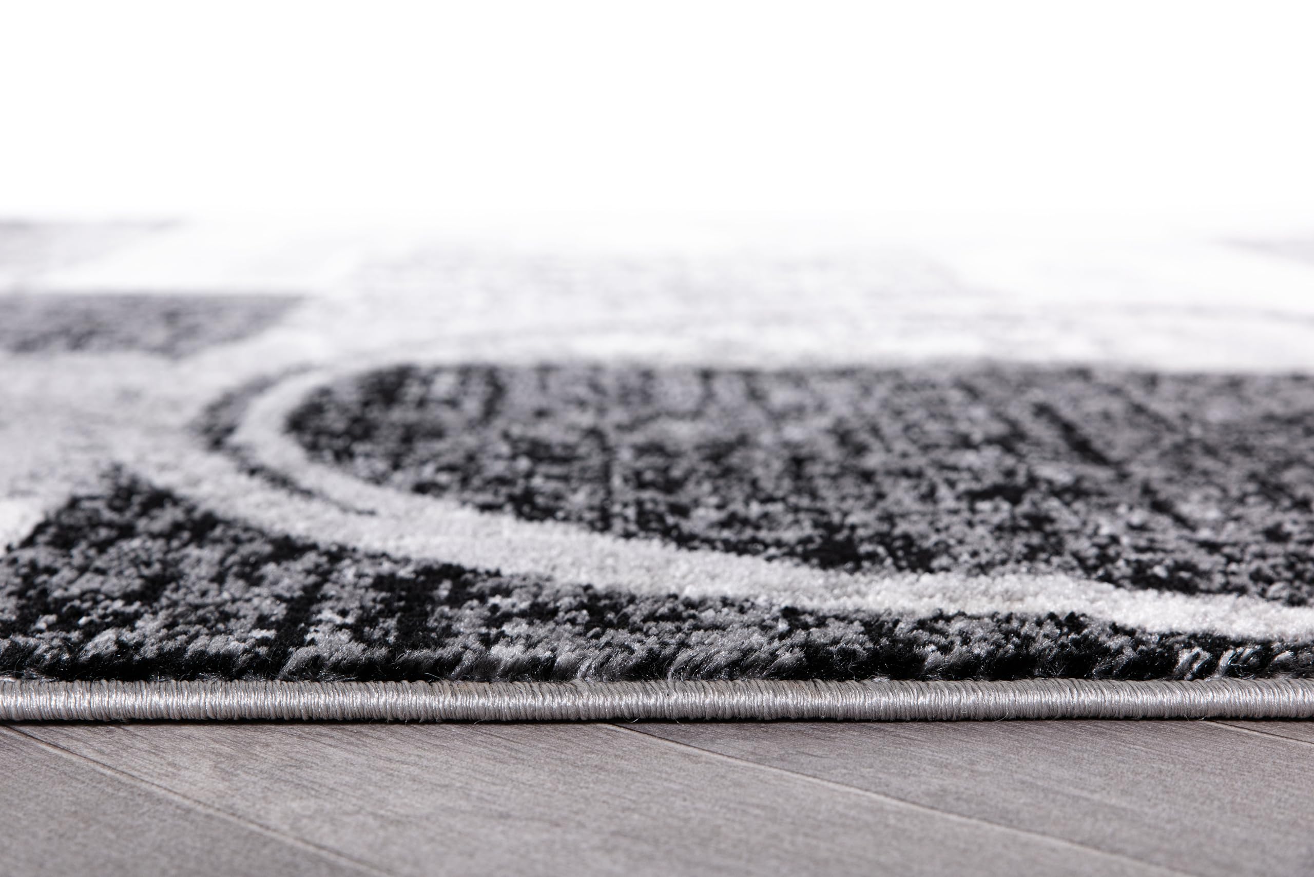 Rugshop Contemporary Abstract Circle Design Soft Area Rug 3'3'' X 5' Cream