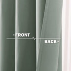 Nicetown Blackout Tiers Valances For Bathroom, Farmhouse Style Kitchen Curtains For Small Windows, Thermal Insulated Short Curtain Drapes For Half Window, 2 Pcs, 42' W X 24' L, Greyish Green