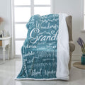 Piwaka Flannel Blanket For Grandma - Purple, Teal, Blue, Red Throw - Personalised Gifts For Grandma - Machine Washable Soft, Cos
