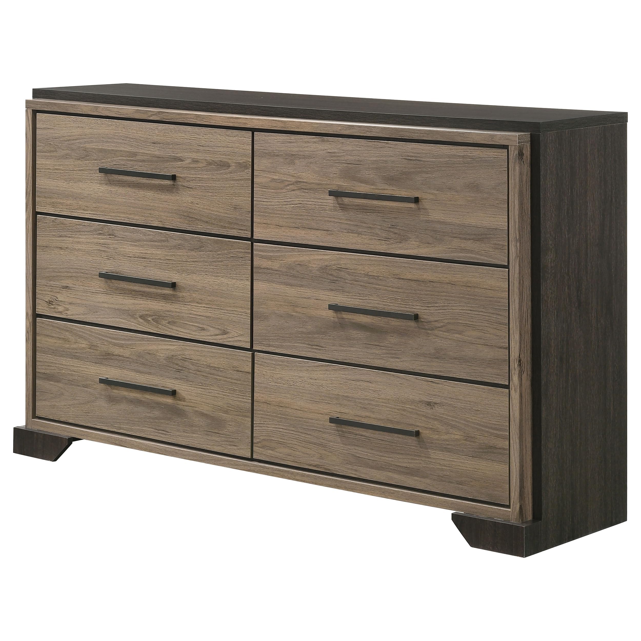 Coaster Home Furnishings Baker 6-Drawer Dresser Brown and Light Taupe