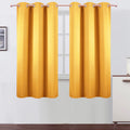 Lemomo Yellow Thermal Blackout Curtains/38 X 63 Inch/Set Of 2 Panels Room Darkening Curtains For Bedroom