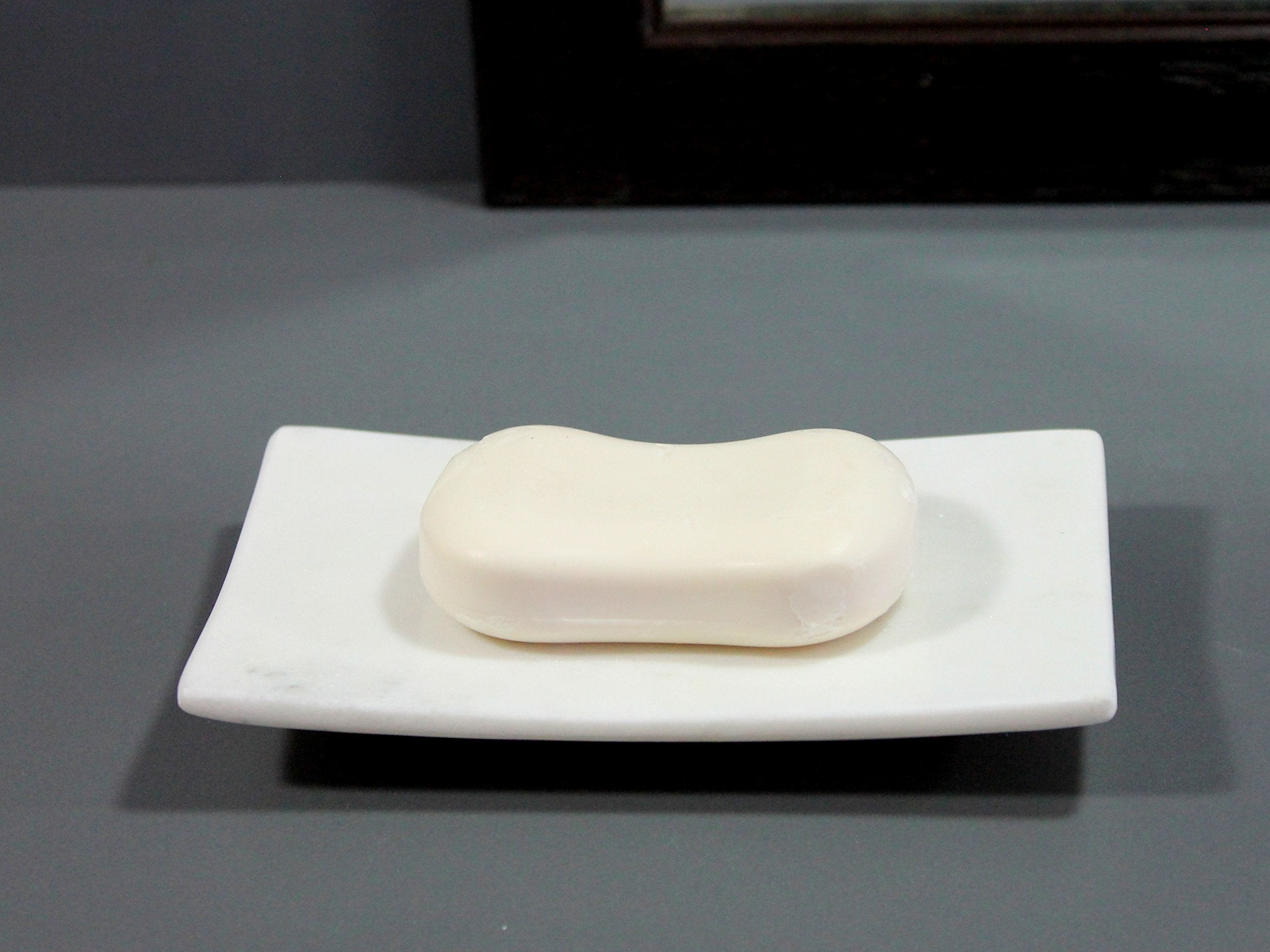 Kleo - Natural Marble Stone Soap Dish Bath Accessories For Bath, Tub Or Wash Basin