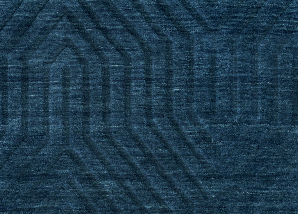Rizzy Home | Tc8576 | Technique Collection | Wool Area Rug | 2'6" X 8' | Navy Solid