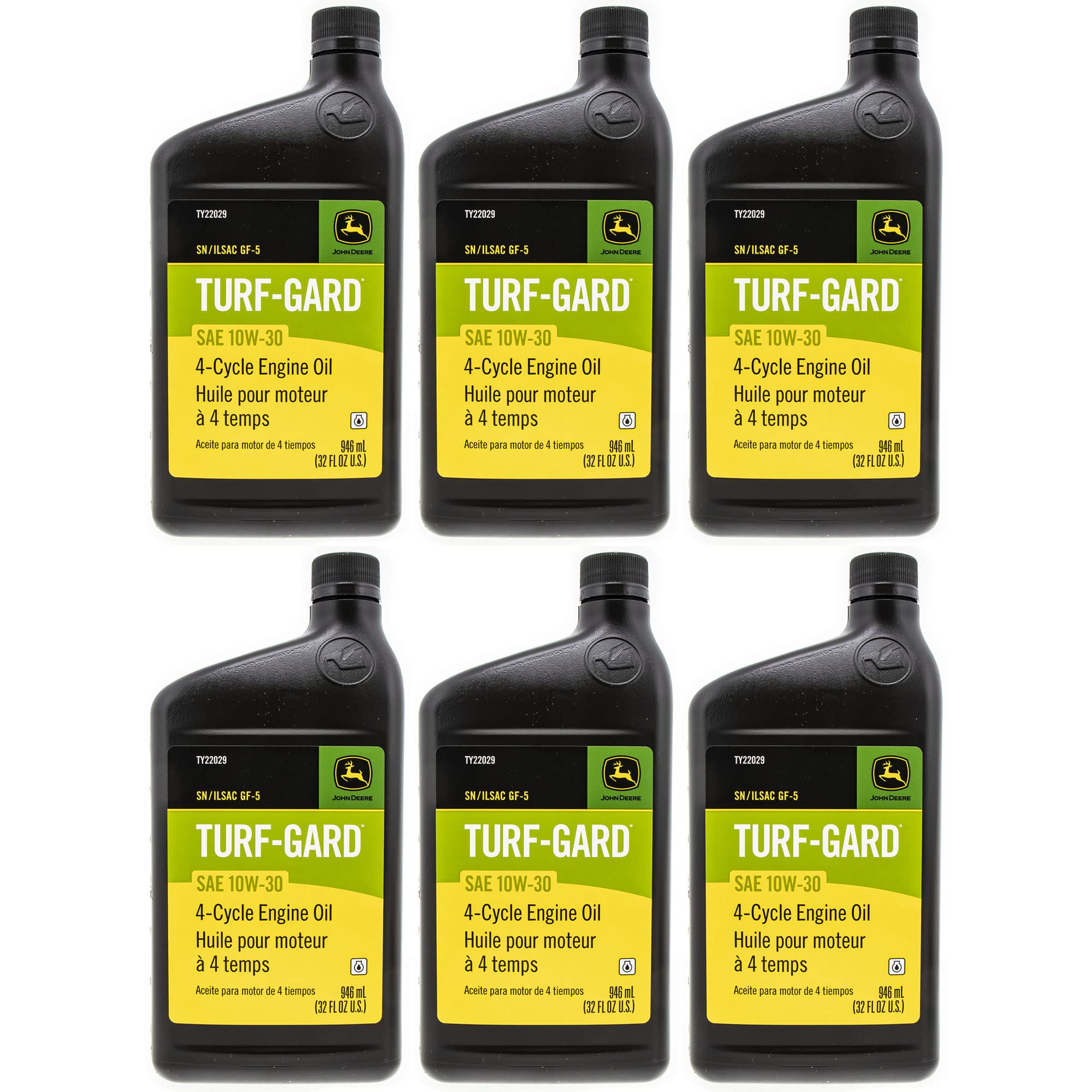 John Deere Turf-Gard Sae 10W-30 Oil Quarts - Ty22029 (Qty Of 6)