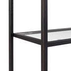 Crosley Furniture Aimee Bookshelf With Glass Shelves, Bookcase Storage, Oil-Rubbed Bronze