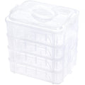 New brothread 4 Layers Stackable Clear Storage Box/Organizer for Holding 80 Spools Home Embroidery & Sewing Thread (Spool Size R