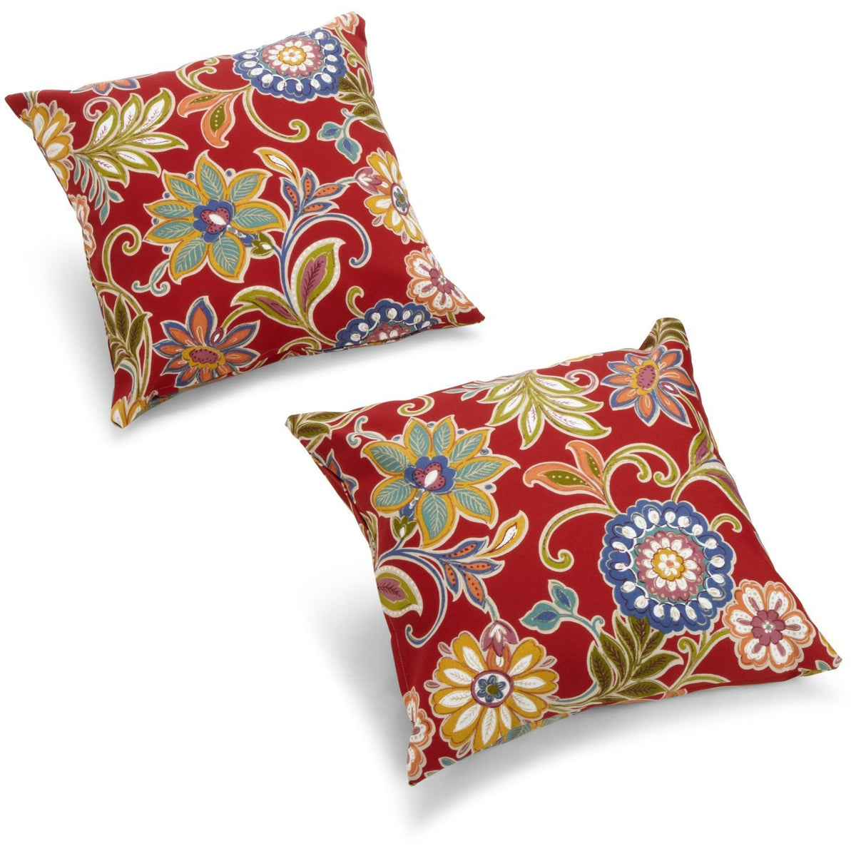 Blazing Needles 9910-S2-Reo-33 9910-S2 Throw Pillows (Set Of 2), 18&quot;, Montserrat Sangria