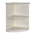 Safco Products Corner Bookcase, Spruce Up Any Space; 3 Tier Shelving With Middle Adjustable Shelf Textured Sea Salt
